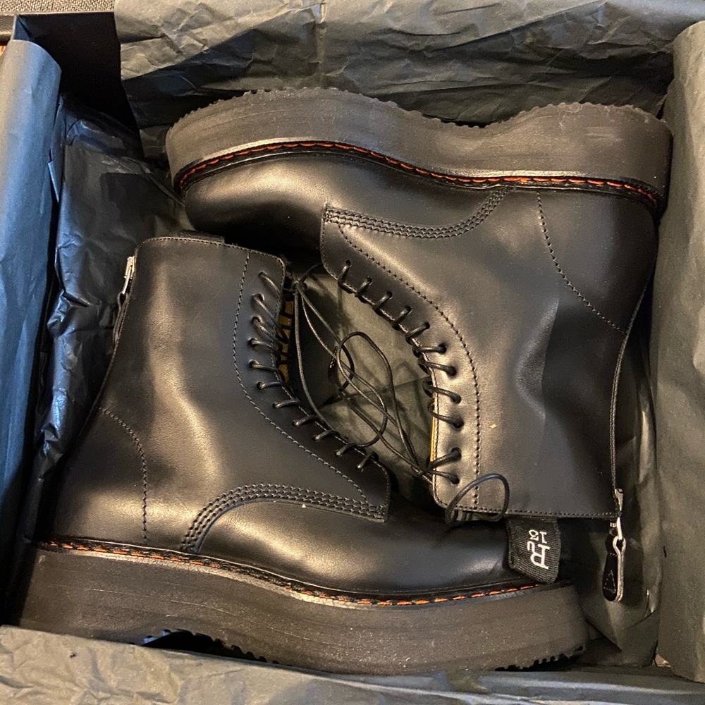 SOLD - R13 Black Stack Platform Boots